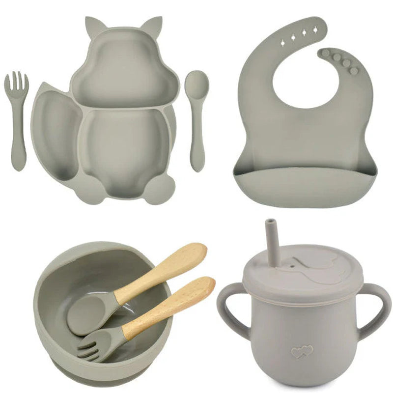 8 Pieces Feeding/Food Silicone Non-Slip Set for Babies