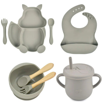 8 Pieces Feeding/Food Silicone Non-Slip Set for Babies