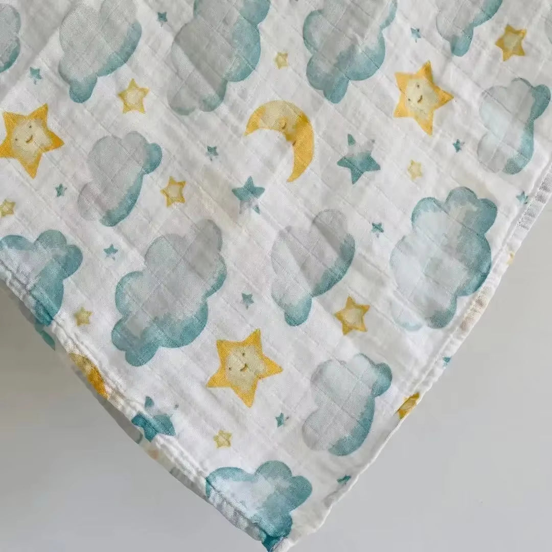 Newborn Organic Cotton Bamboo Baby Blanket Muslin Swaddle Wrap Feeding Burpy Towel Scraf Bibs Muslin Diaper Dropshipping