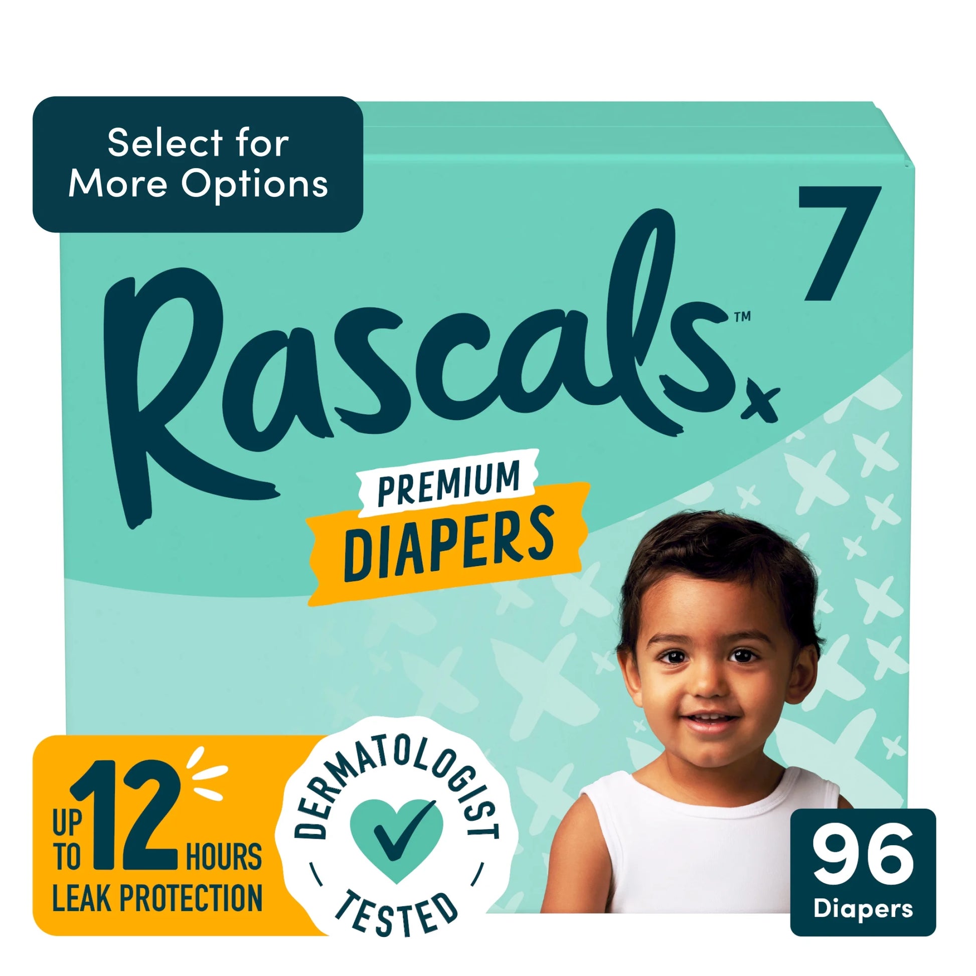Premium Absorbent Baby Diapers Size 7, 96 Count