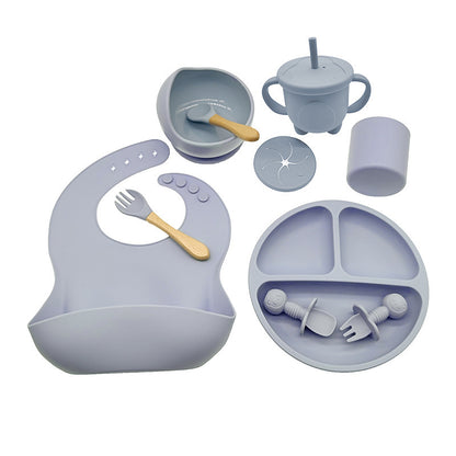 Children'S Feeding Silicone Dinner Plate Set