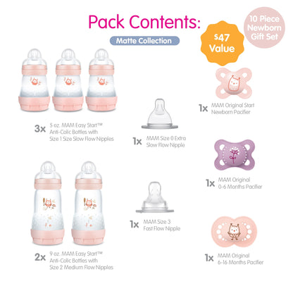 Baby Essentials Bottle & Pacifier Gift Set, 10 Piece