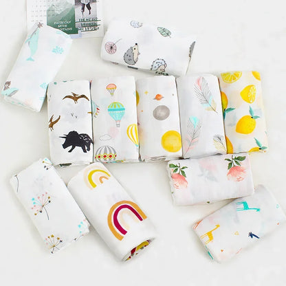 70% Bamboo+30% Cotton Muslin Swaddles Baby Blankets Newborn Bedding Blanket Feeding Cover Flower Baby Blanket Diaper