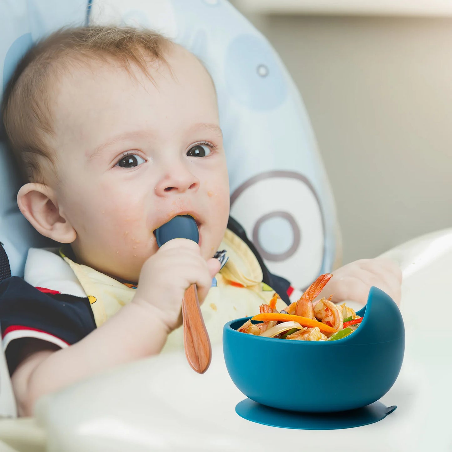 3Pcs/Set Silicone Baby Feeding Bowl Tableware for Kids Waterproof Suction Bowl with Spoon Children Dishes Kitchenware Baby Stuff
