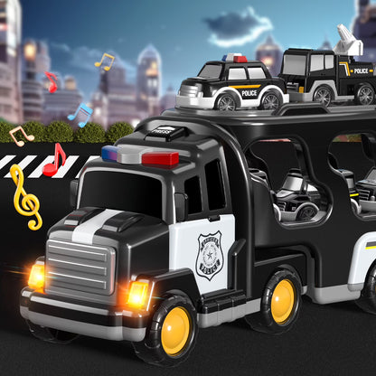Police Truck Toy Set for Boys Aged 2-6, Ideal Gift for Toddlers and Young Children