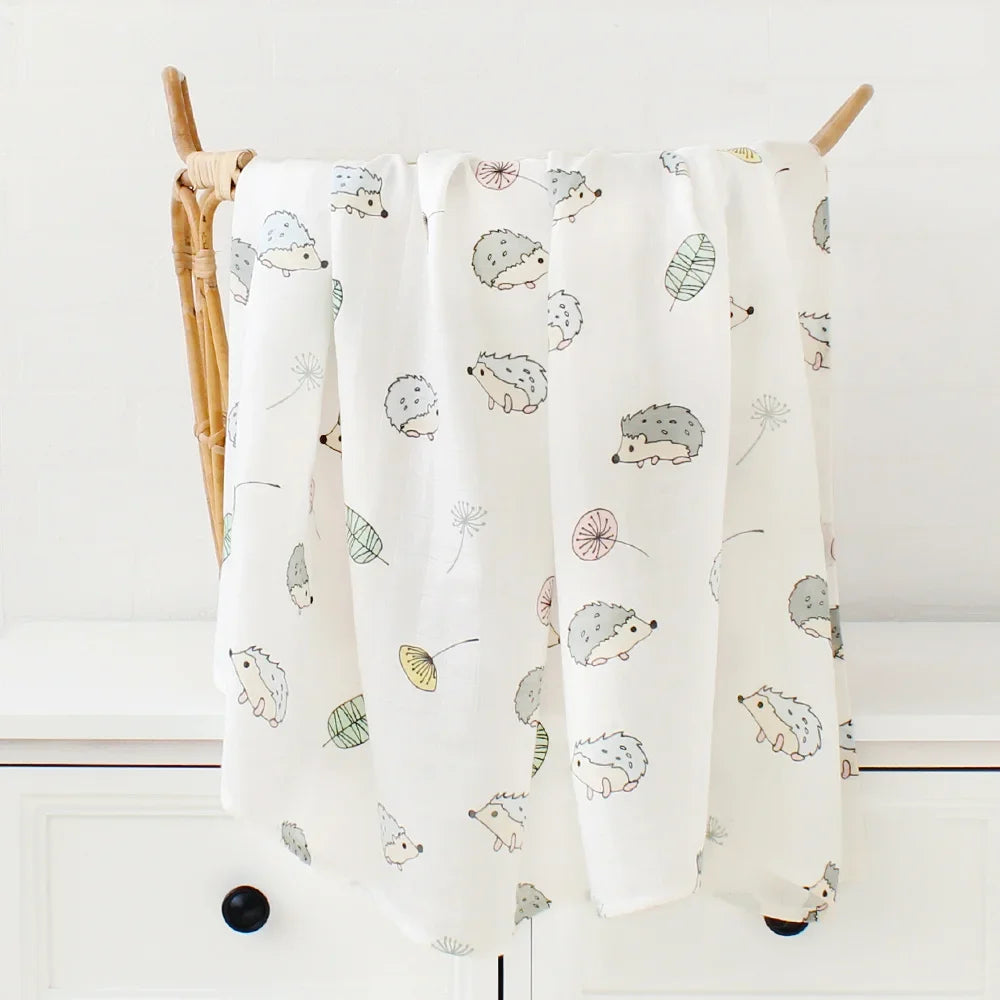 70% Bamboo+30% Cotton Muslin Swaddles Baby Blankets Newborn Bedding Blanket Feeding Cover Flower Baby Blanket Diaper